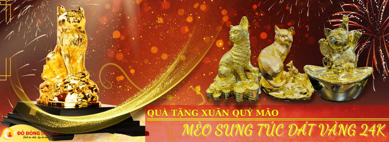 Mèo Sung túc dát vàng quà tặng 2023