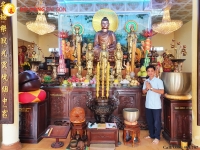 Nội thất phòng thờ chùa Giác Tâm tỉnh Vĩnh Long