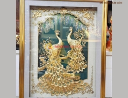 Tranh Vinh Hoa Phú Quý Bằng Vàng 24k