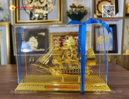 MẪU THUYỀN QUÀ TẶNG MẠ VÀNG 24K SANG TRỌNG