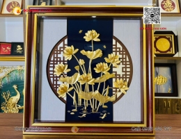Địa chỉ bán tranh hoa sen vàng 24k tại Hồ Chí Minh