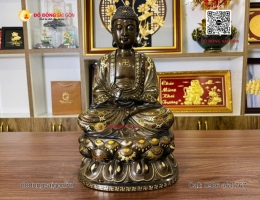 Tượng Phật Thích Ca Mâu Ni Khảm Ngũ Sắc