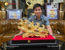 Tượng Đồng Mã Đáo Thành Công Mạ Vàng 24K