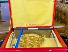 Thuyền Buồm Phong Thủy Mạ Vàng 24k