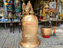 Chuông Đại Hồng Chung Thánh Thất An Thủy Bằng Đồng Đỏ