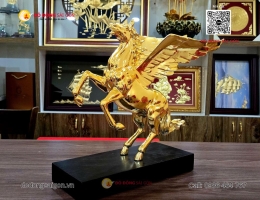 Ngựa Có Cánh Mạ Vàng 24K