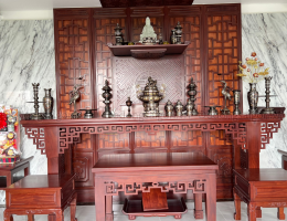 Bộ đồ thờ khảm ngũ sắc tại quận 7 Sài Gòn - Đồ Đồng Sài Gòn