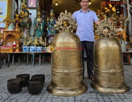 Chuông Đại Hồng Chung Bằng Đồng Đỏ