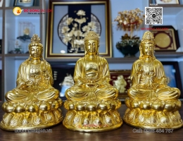 Địa Chỉ Bán Bộ Tam Thế Phật Bằng Đồng Dát Vàng 24k Tại Sài Gòn