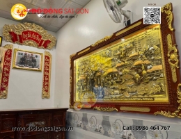 Mua bộ liễn thờ bằng đồng dát vàng 9999 ở đâu chất lượng?