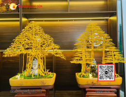 Mẫu Cây Bonsai Bằng Đồng Bày Phòng Khách – Sự Lựa Chọn Sang Trọng Và Tinh Tế