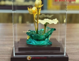 Mẫu Hoa Sen Bằng Vàng 24k