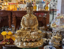 Tượng Phật Thích Ca Mâu Ni Bằng Đồng Cao 61cm