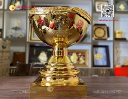 Cúp Golf Bằng Đồng Mạ Vàng 24k