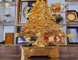 Mẫu Cây Bồ Đề Đẹp Nhất Sài Gòn Bằng Đồng Mạ Vàng 24K