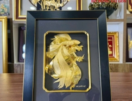 Mẫu Quà Tặng Tranh Cá Vàng 24k