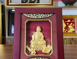 Tranh Phật Bà Quan Thế Âm Bằng Vàng 24k