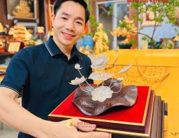 Quà Tặng Hoa Sen Bằng Bạc Nguyên Chất Bán Tại Hồ Chí Minh