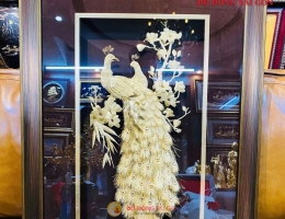 Tranh Mừng Ngày Cưới Phu Thê Viên Mãn Bằng Vàng 24K