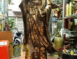 Tượng Phật Bà Quan Thế Âm Bồ Tát Bằng Đồng Đỏ Cao 150cm