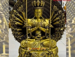 Tượng Phật Thiên Thủ Thiên Nhãn bằng đồng tại Sài Gòn cao 48cm, nặng 16kg
